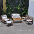 Freizeit Aluminium Outdoor Rattan Garden Sofa Set